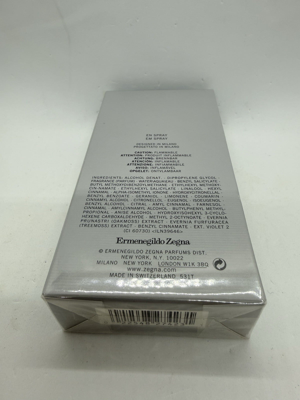 ZEGNA UOMO EDT Ermenegildo Zegna 50ml/1.7 Oz BNIB3