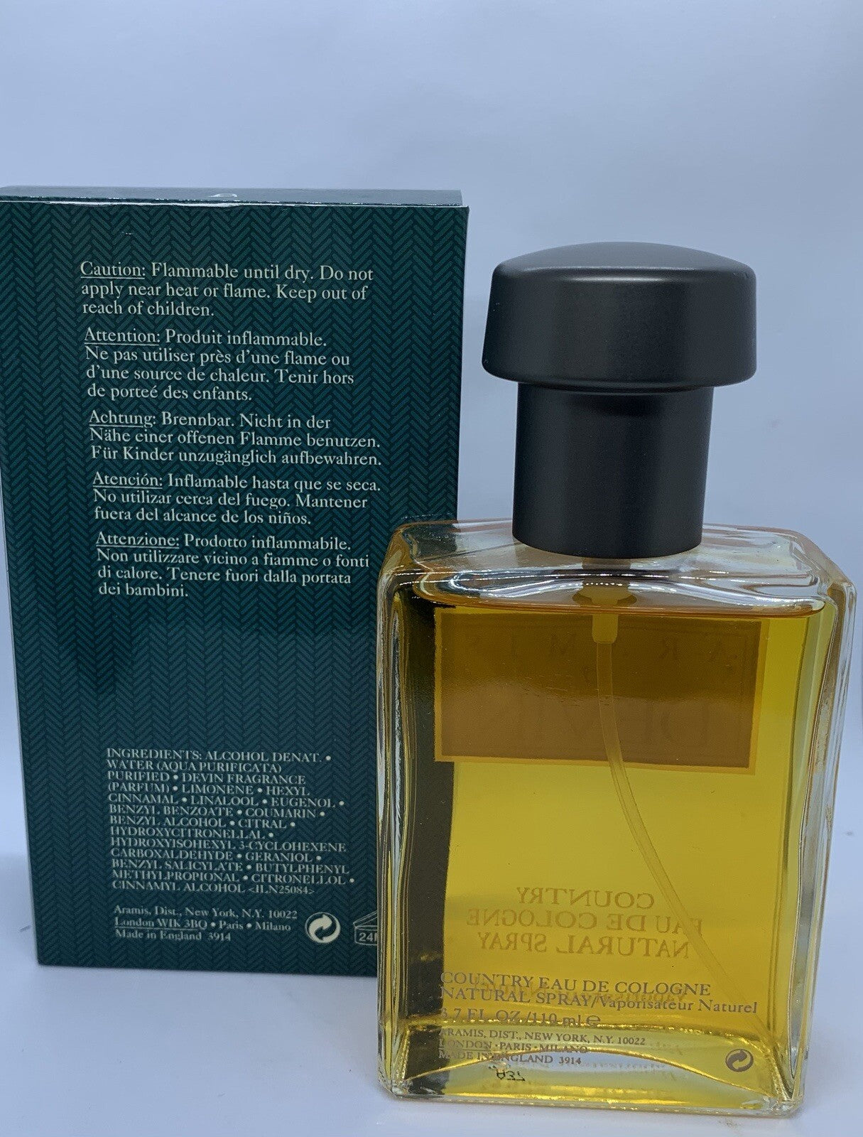 Aramis Devin Edc 3.7 Oz/110ml Vintage & Rare See Pics1
