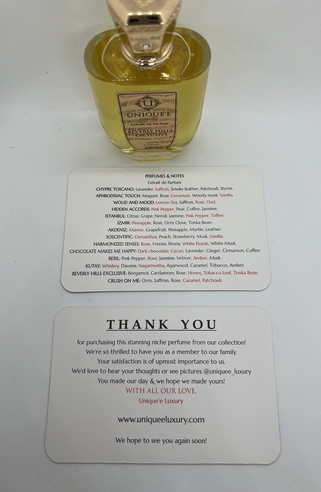UNIQUE'E LUXURY BEVERLY HILLS EXCLUSIVE EXTRAIT DE PARFUM 100ML OPEN BOX SEE PIC13