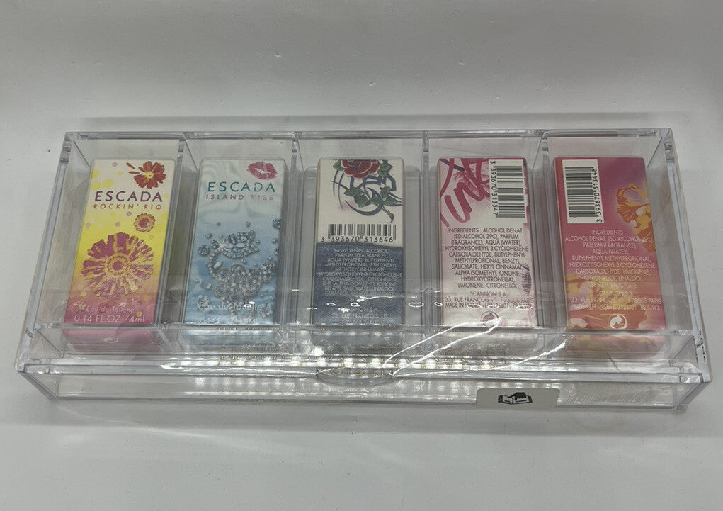 Escada Collector's Edition EDT Mini Splash 4ml/0.14 oz 5 pc Set In Box Rare Ones3