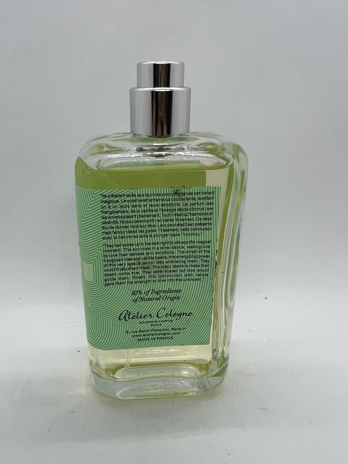 Atelier Cologne Lemon Island Cologne Absolue 100ml Tester No Box No Cap See Pics3