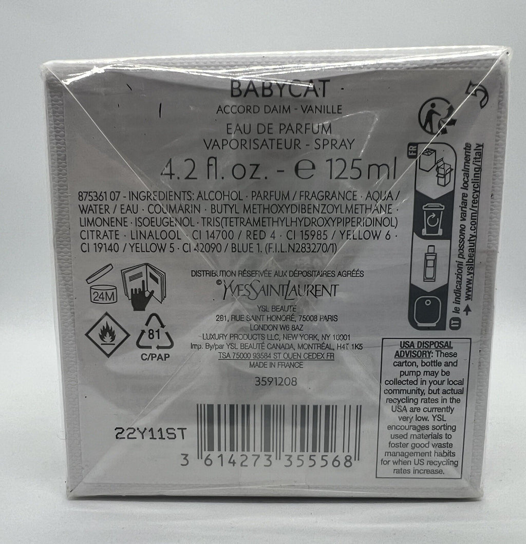 Yves Saint Laurent YSL BABYCAT  Edp 125ml/4.2 Oz SEALED.4