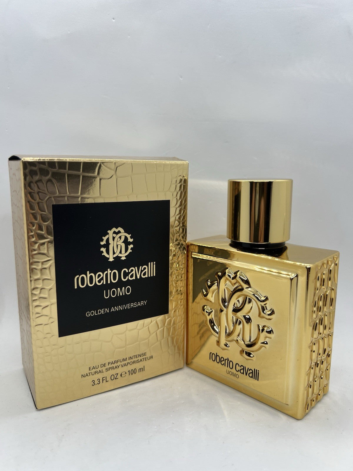 Roberto Cavalli Uomo Golden Anniversary EDP  Intense 100ml/3.4 Oz Open Box0