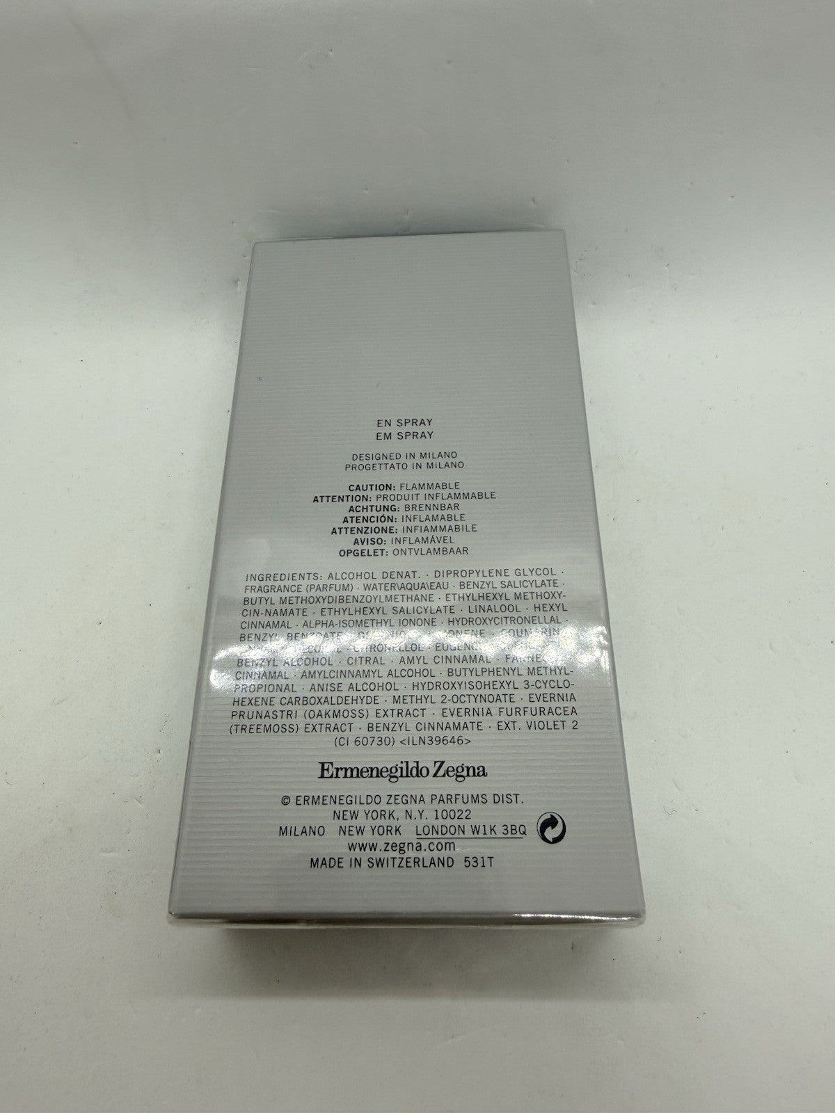 ZEGNA UOMO EDT Ermenegildo Zegna 50ml/1.7 Oz BNIB4
