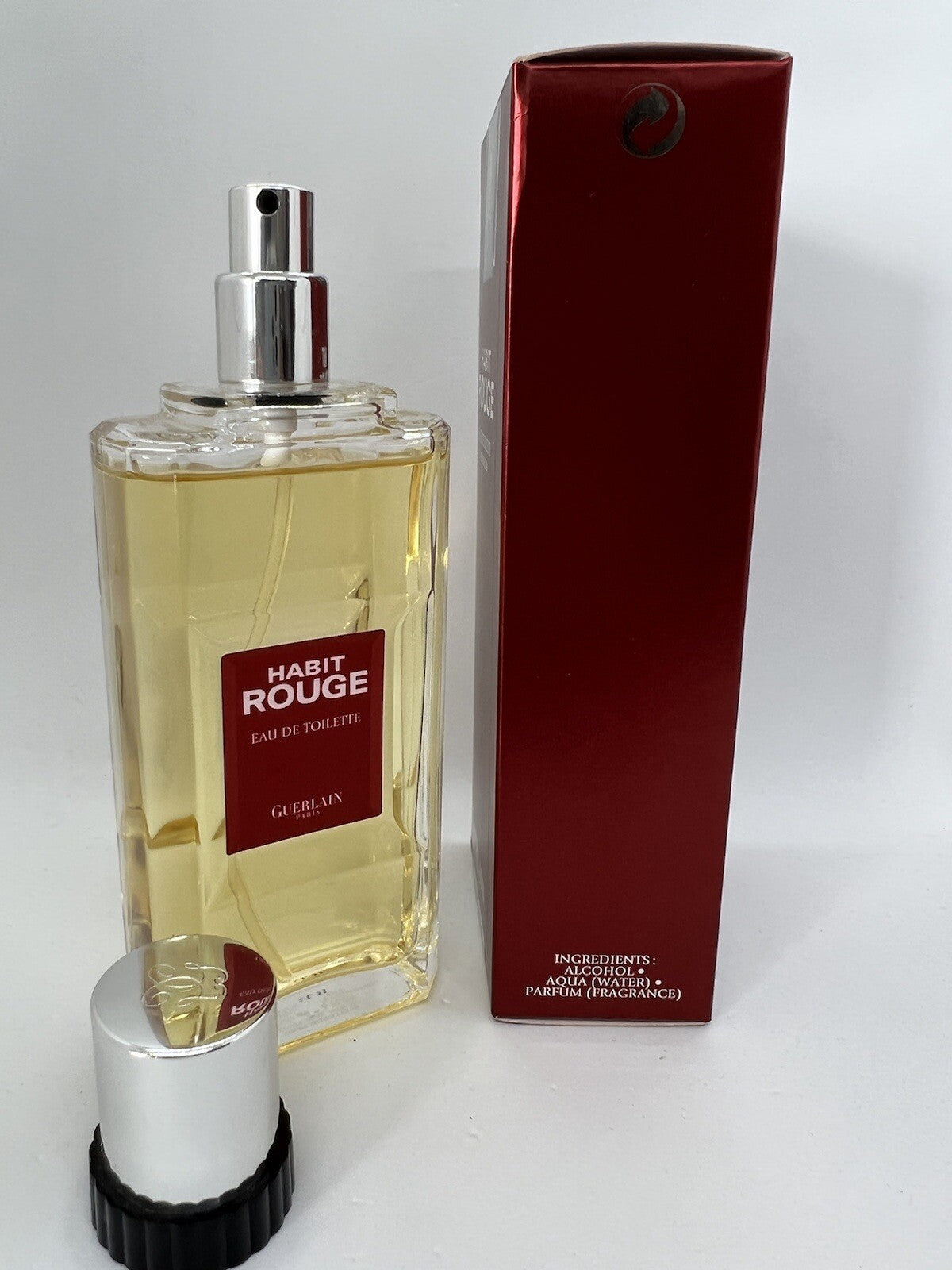 Guerlain Habit Rouge Edt  3.4oz / 100ml Old Formula 3L012
