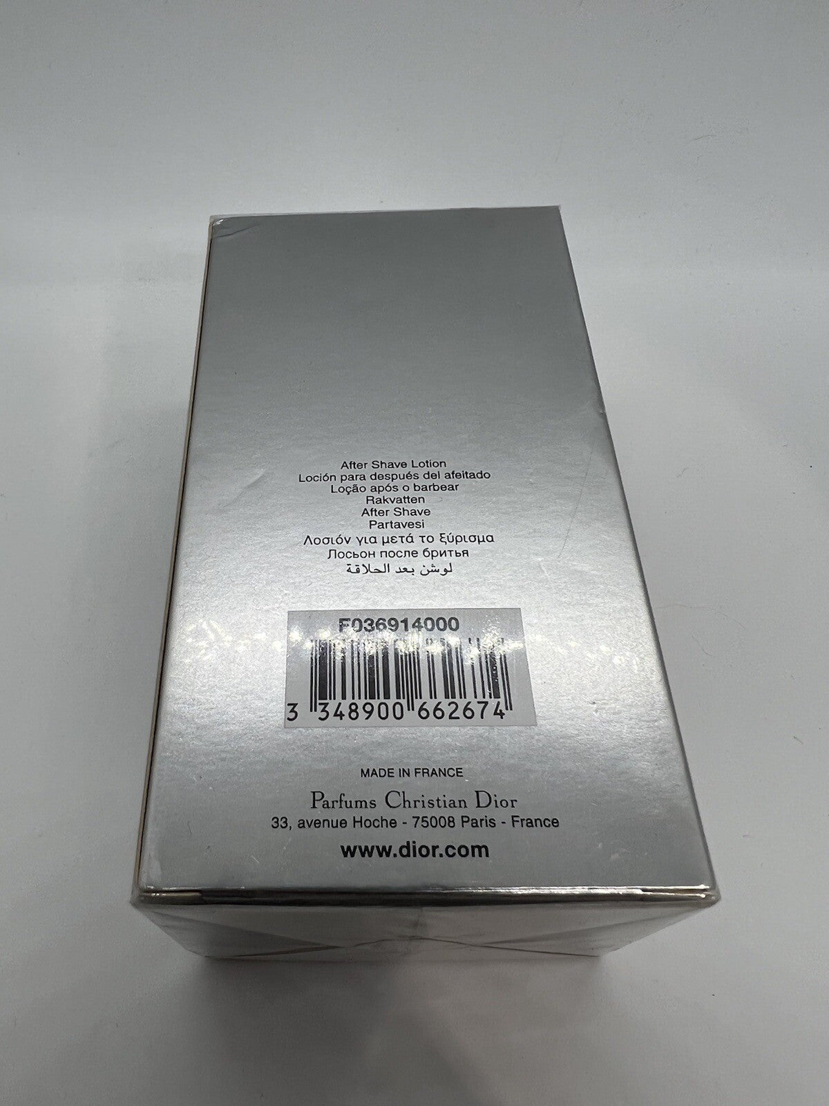 Dior Homme After Shave Lotion 100ml/3.4oz Sealed. 2005 Batch3