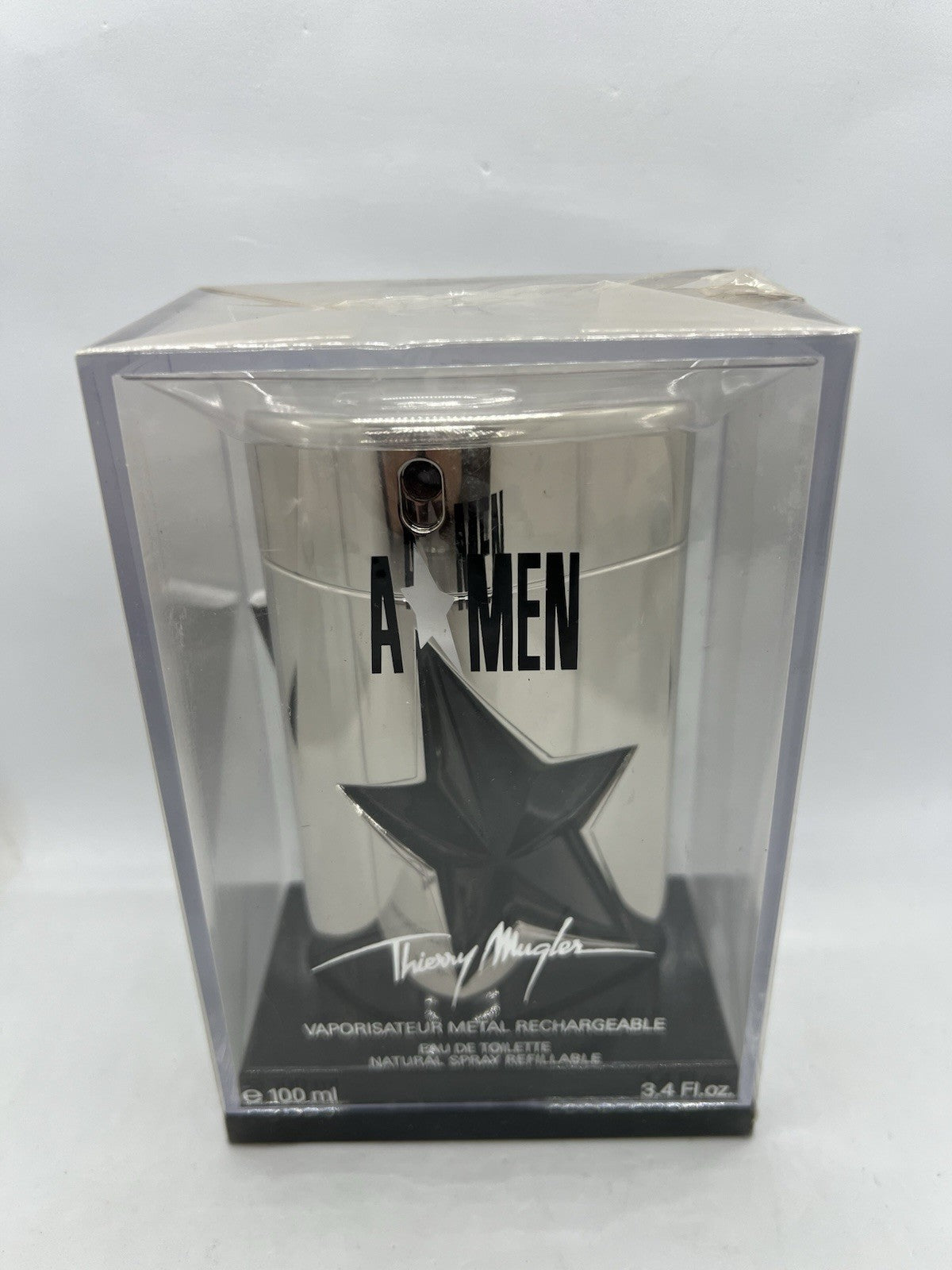Thierry Mugler A*Men edt 100ml/3.4oz Edition Collector Silver Metal Flask (BNIB)1
