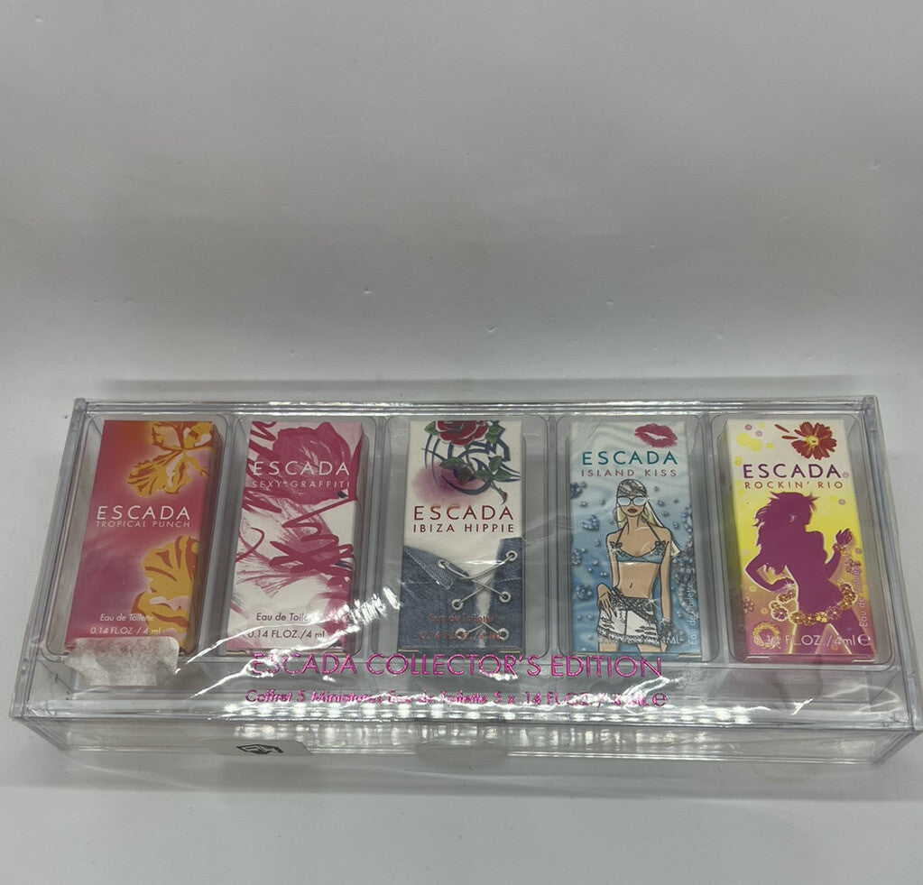 Escada Collector's Edition EDT Mini Splash 4ml/0.14 oz 5 pc Set In Box Rare Ones2