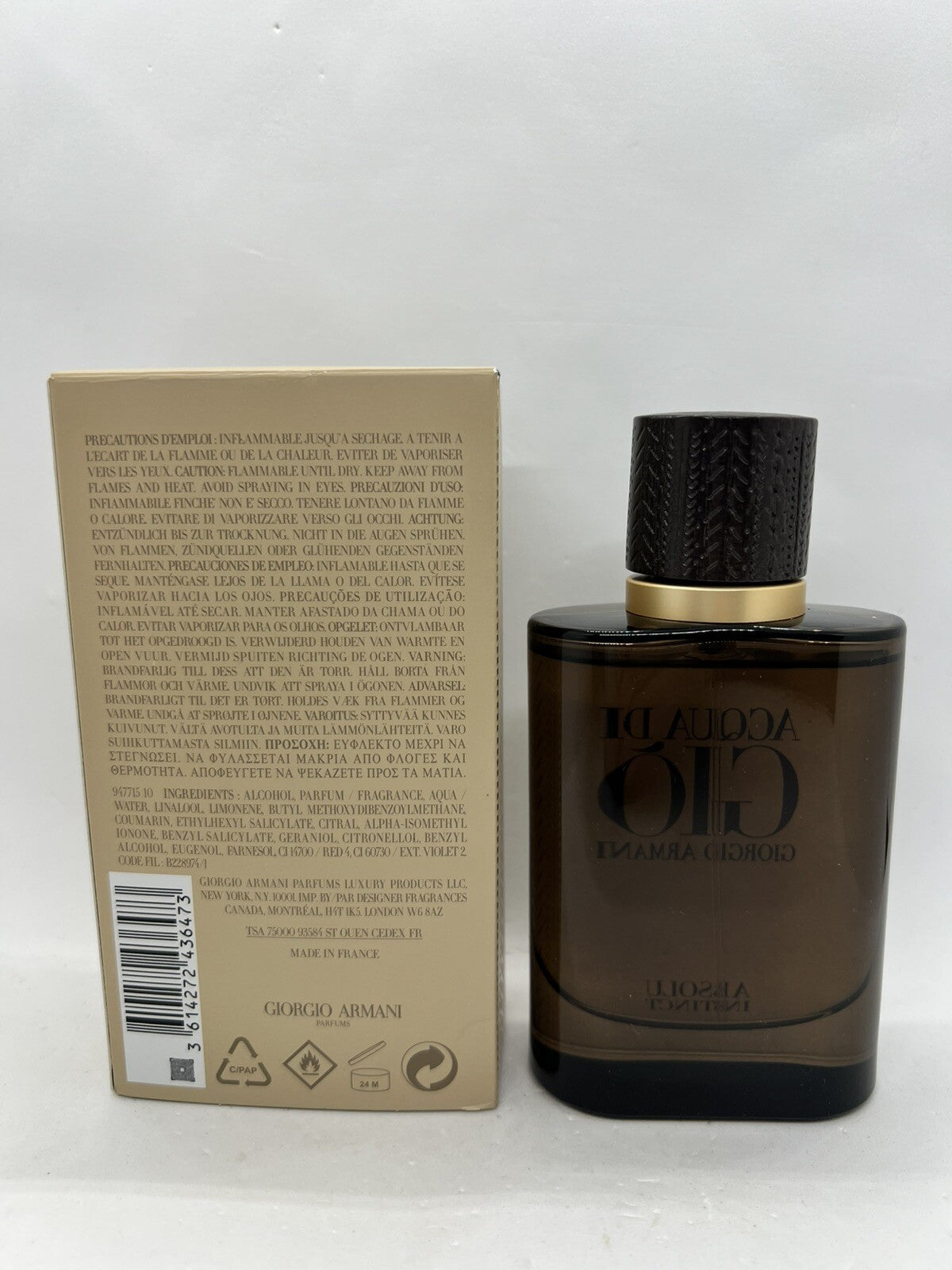 Armani Acqua Di Gio Absolu Instinct Edp for Men 75ml/2.5 Oz  DISCONTINUED1