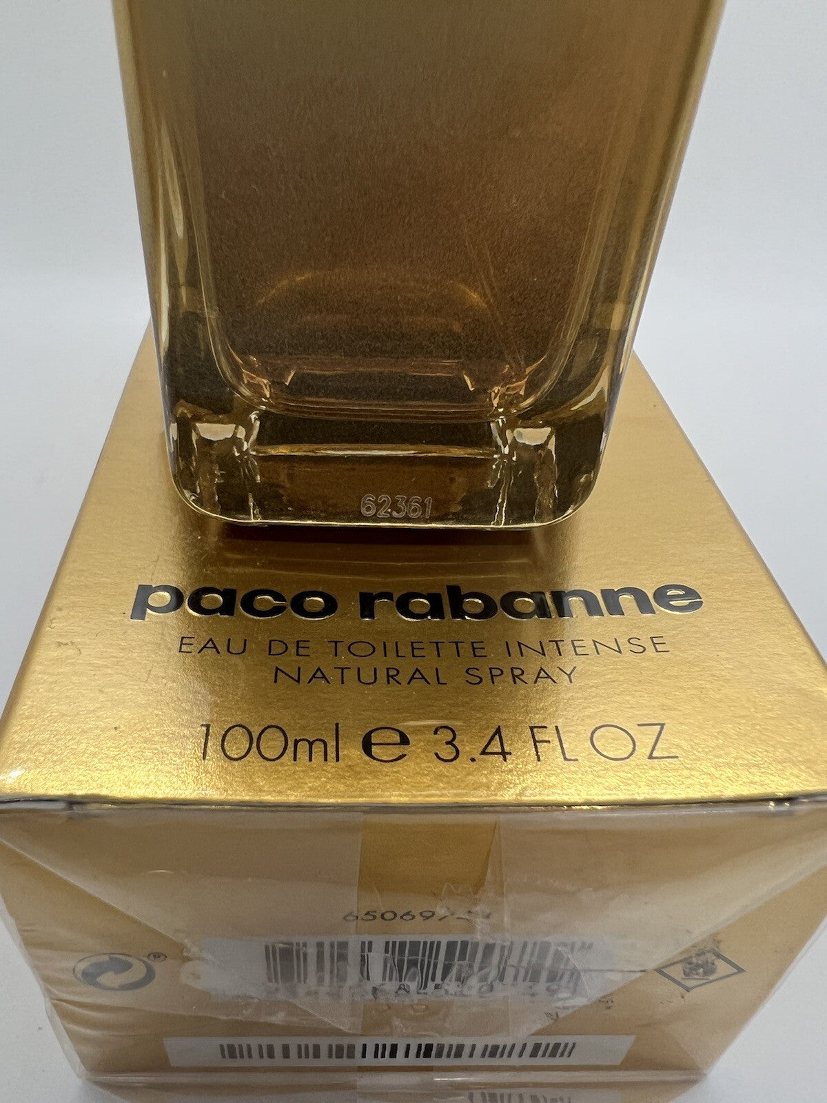 1 Million Intense Edt By Paco Rabanne 100ml/3.4 Oz Discontinued Rare SEE PHOTOS3