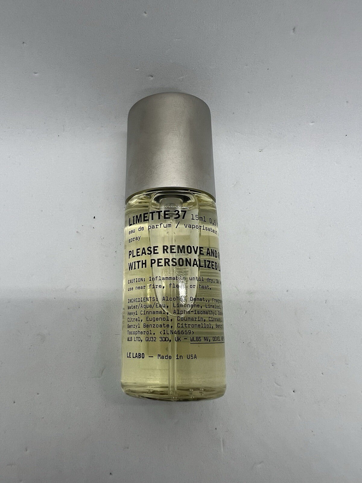 Le Labo Limette 37 San Francisco  0.5 Oz/ 15ml Tester No box See photos2
