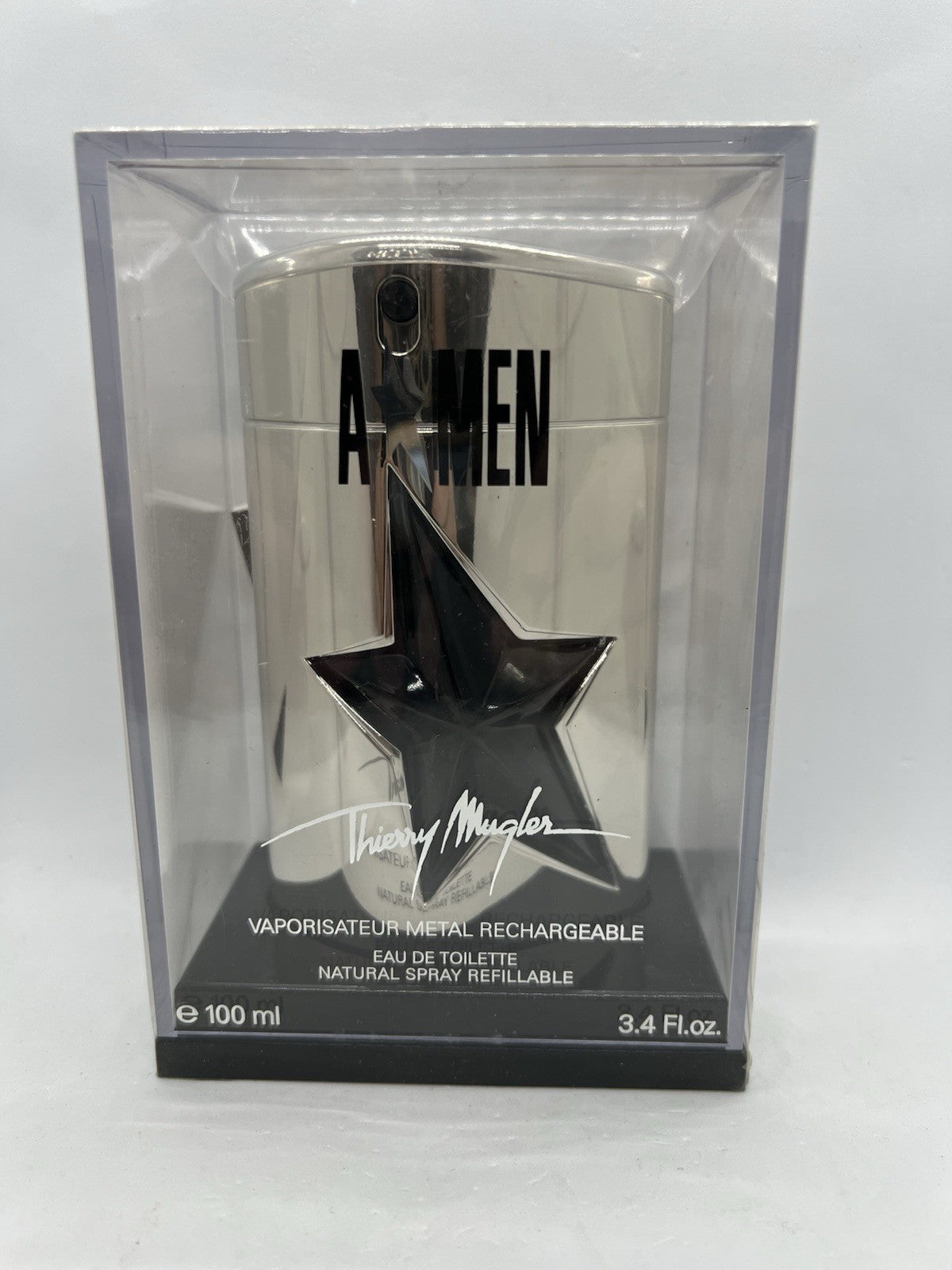 Thierry Mugler A*Men edt 100ml/3.4oz Edition Collector Silver Metal Flask (BNIB)2