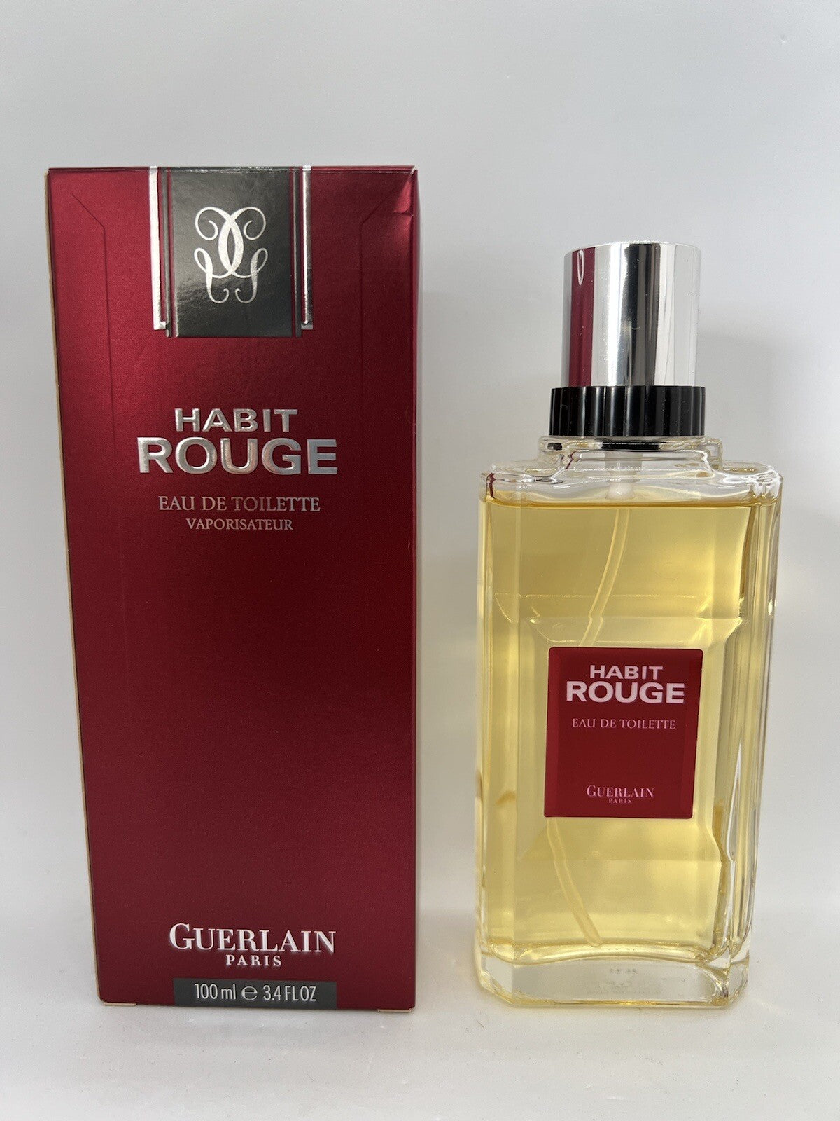 Guerlain Habit Rouge Edt  3.4oz / 100ml Old Formula 3L010