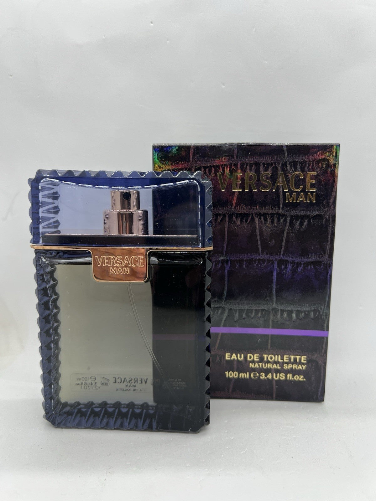 Versace Man Edt  by Versace (Purple)  3.4oz\ 100ml Rare Discontinued Htf1
