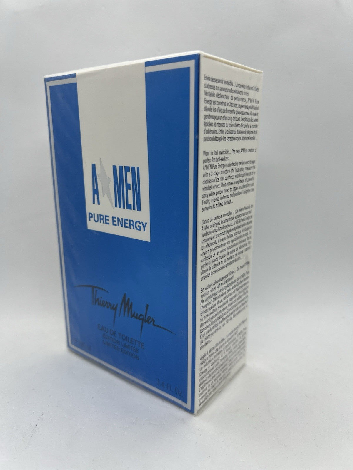 Thierry Mugler Pure Energy EDT 100ml/3.4oz Discontinued (SEALED)0
