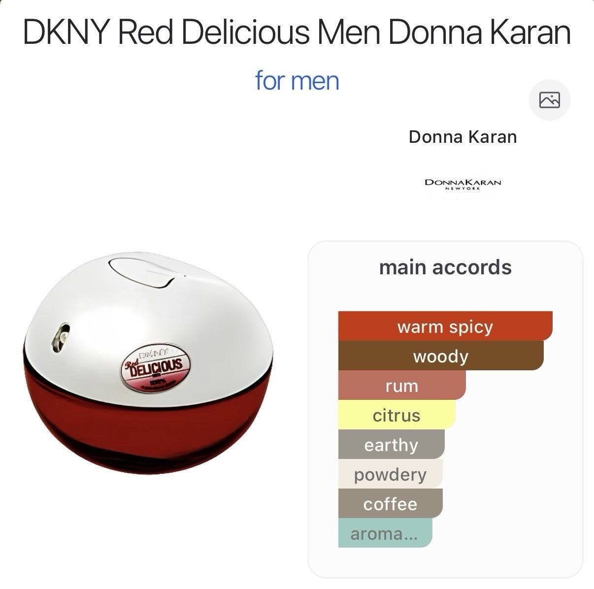 DKNY Red Delicious Men By Donna By Karan edt 50ml (Discontinued) See Pix2
