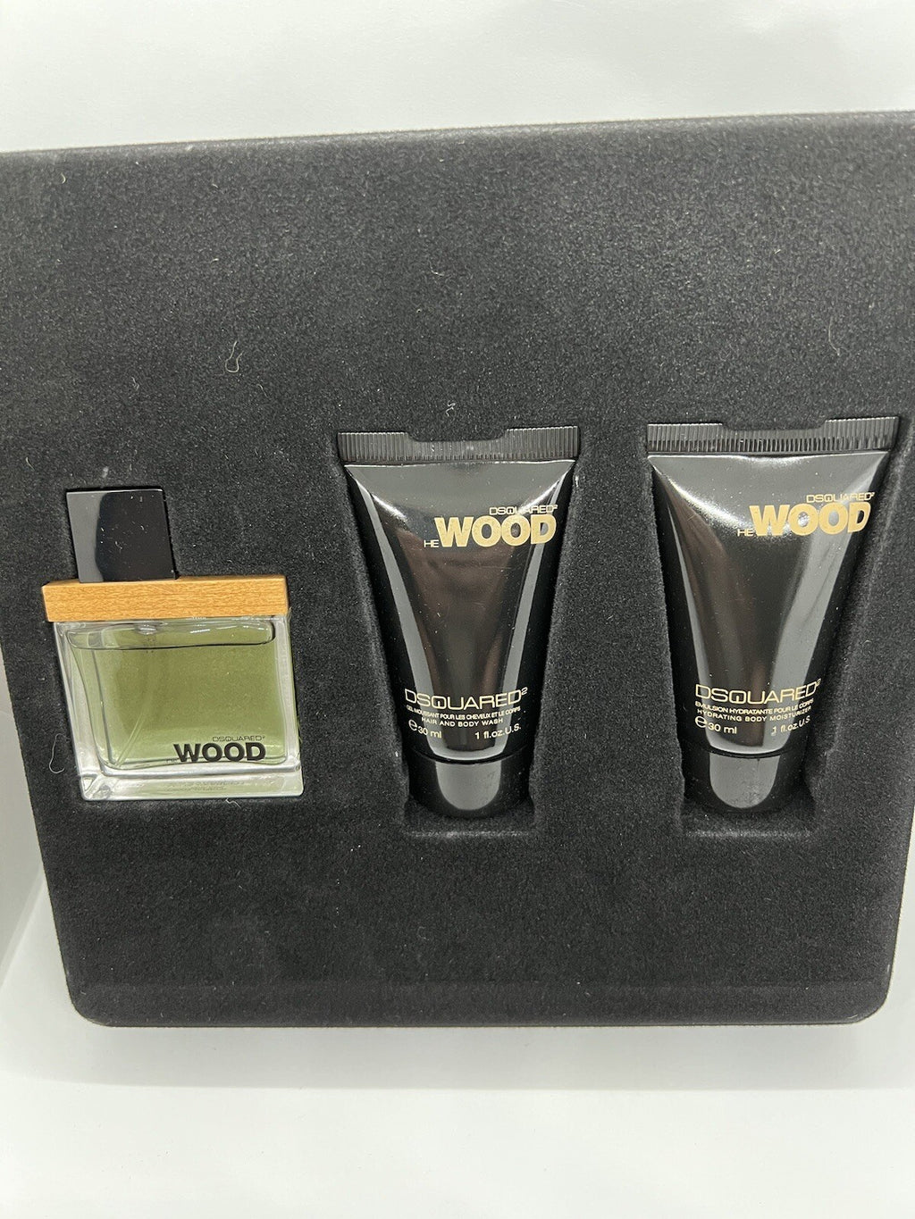 Dsquared² He Wood Gift Set  EDT 30ml + Hair/Body Wash 30ml + Moisturizer 30ml3
