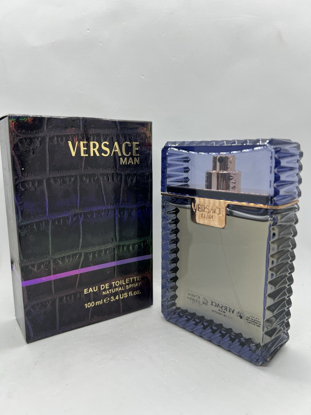 Versace Man Edt  by Versace (Purple)  3.4oz\ 100ml Rare Discontinued Htf0