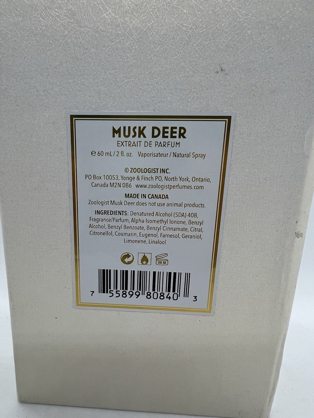 Zoologist Musk D.e.e.r Extrait De Parfum 60ml (Limited Edition) See Pics11