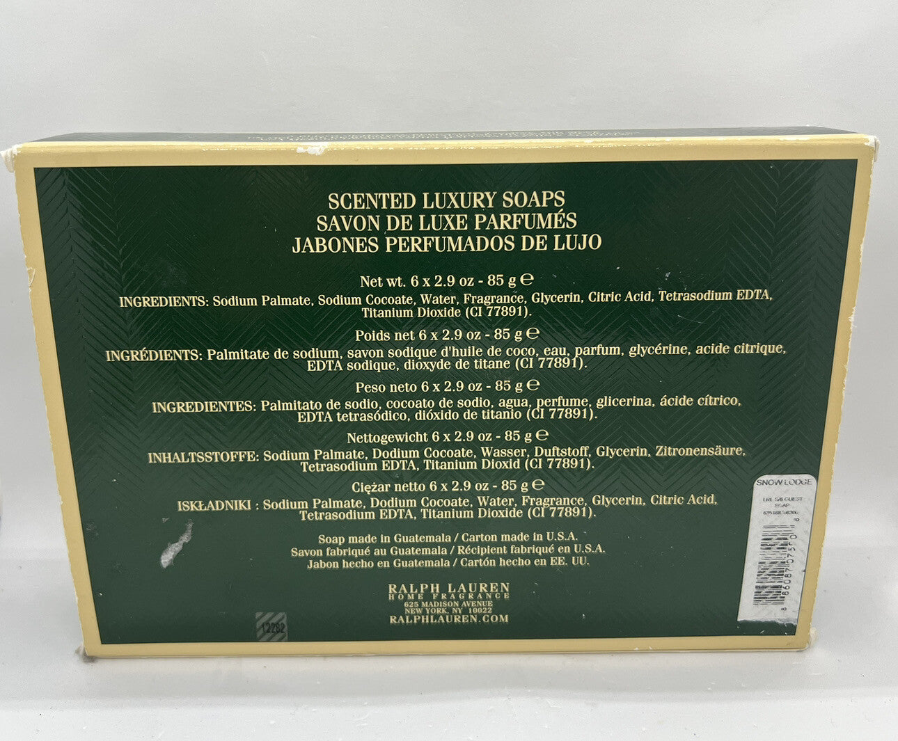 Ralph Lauren Snow Lodge Scented Soap Bars Pack Of 6 Bars.3
