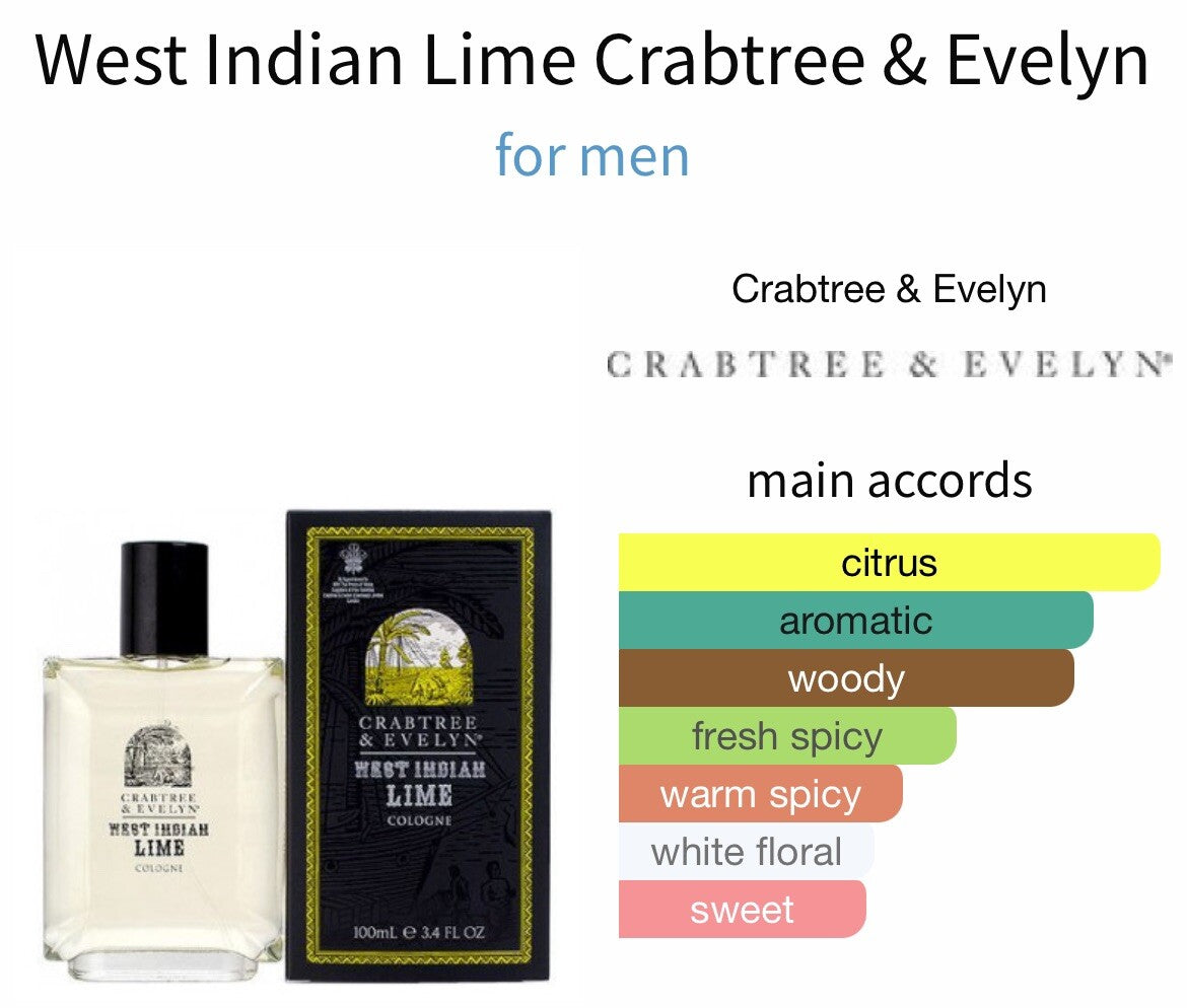Crabtree & Evelyn West Indian Lime edt 100ml/3.4 Oz Rare & Discontinued10