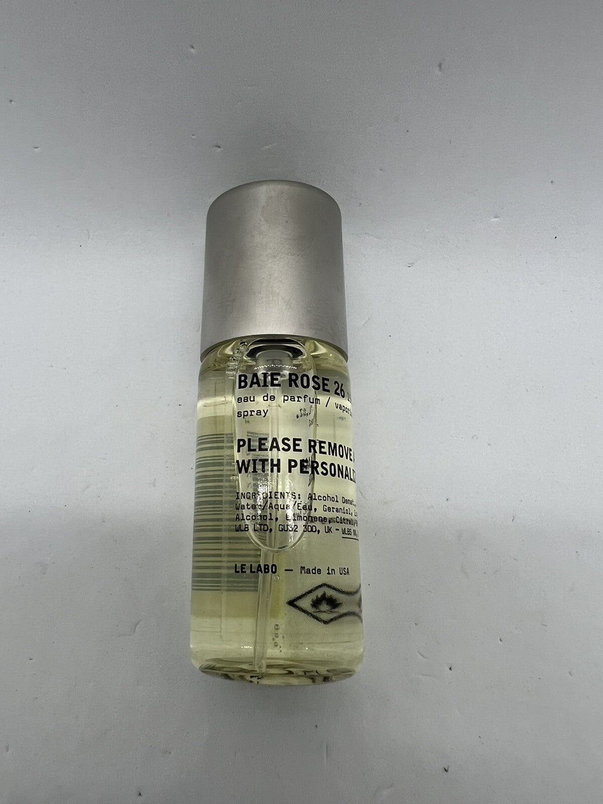 Le Labo Baie Rose 26 Chicago 0.5 Oz/ 15ml Tester No box See photos3