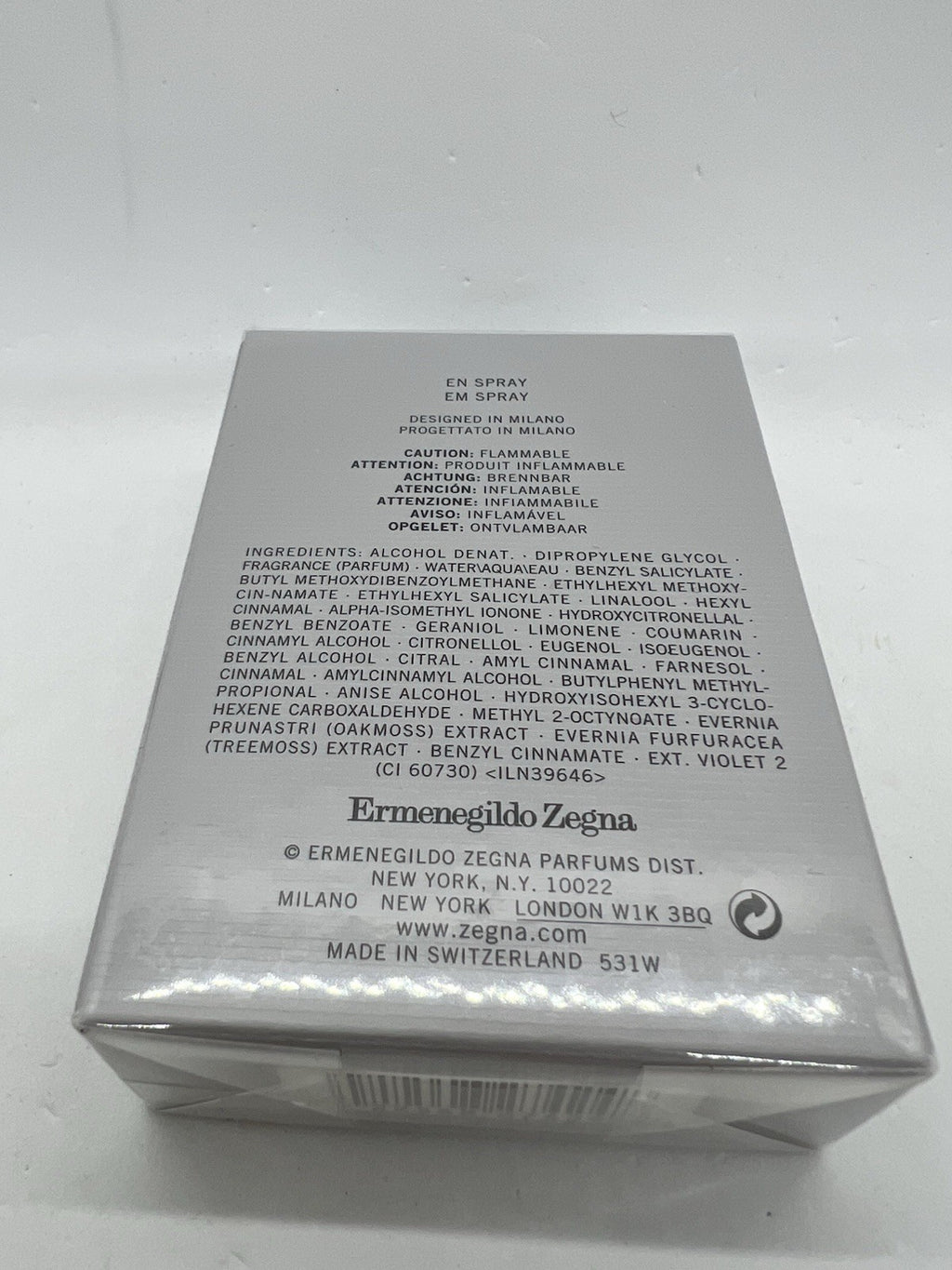 ZEGNA UOMO EDT Ermenegildo Zegna 30ml/1 Oz BNIB5
