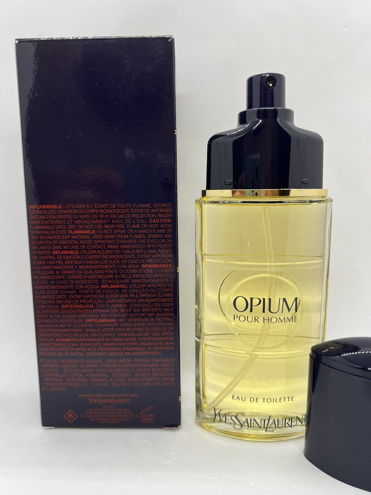 YSL OPIUM POUR HOMME EDT 100ML/3.3OZ VINTAGE OPEN BOX RARE1