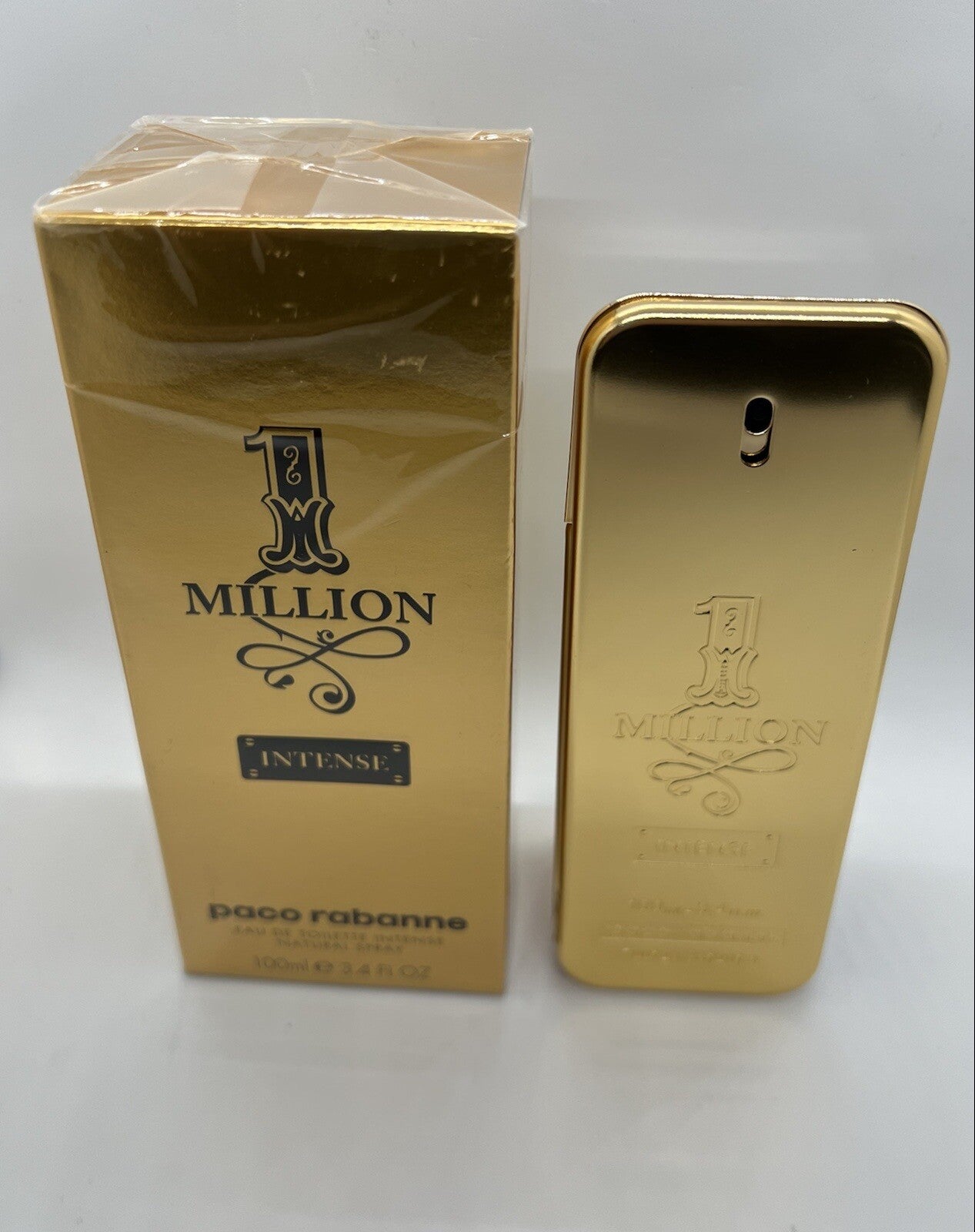 1 Million Intense Edt By Paco Rabanne 100ml/3.4 Oz Discontinued Rare SEE PHOTOS0