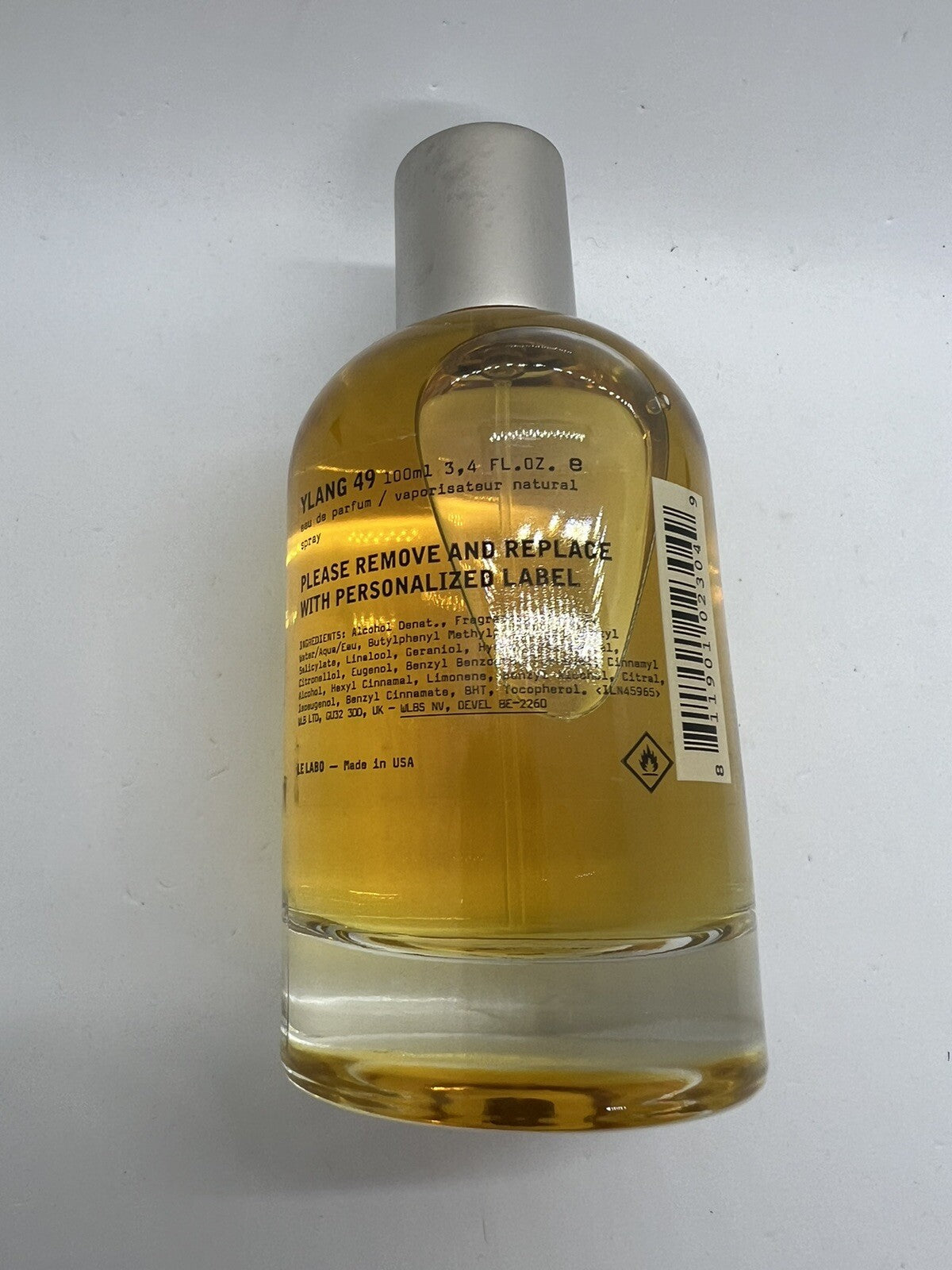 Le Labo Ylang 49 edp  3.4 Oz/ 100ml Clear Label Tester No box3