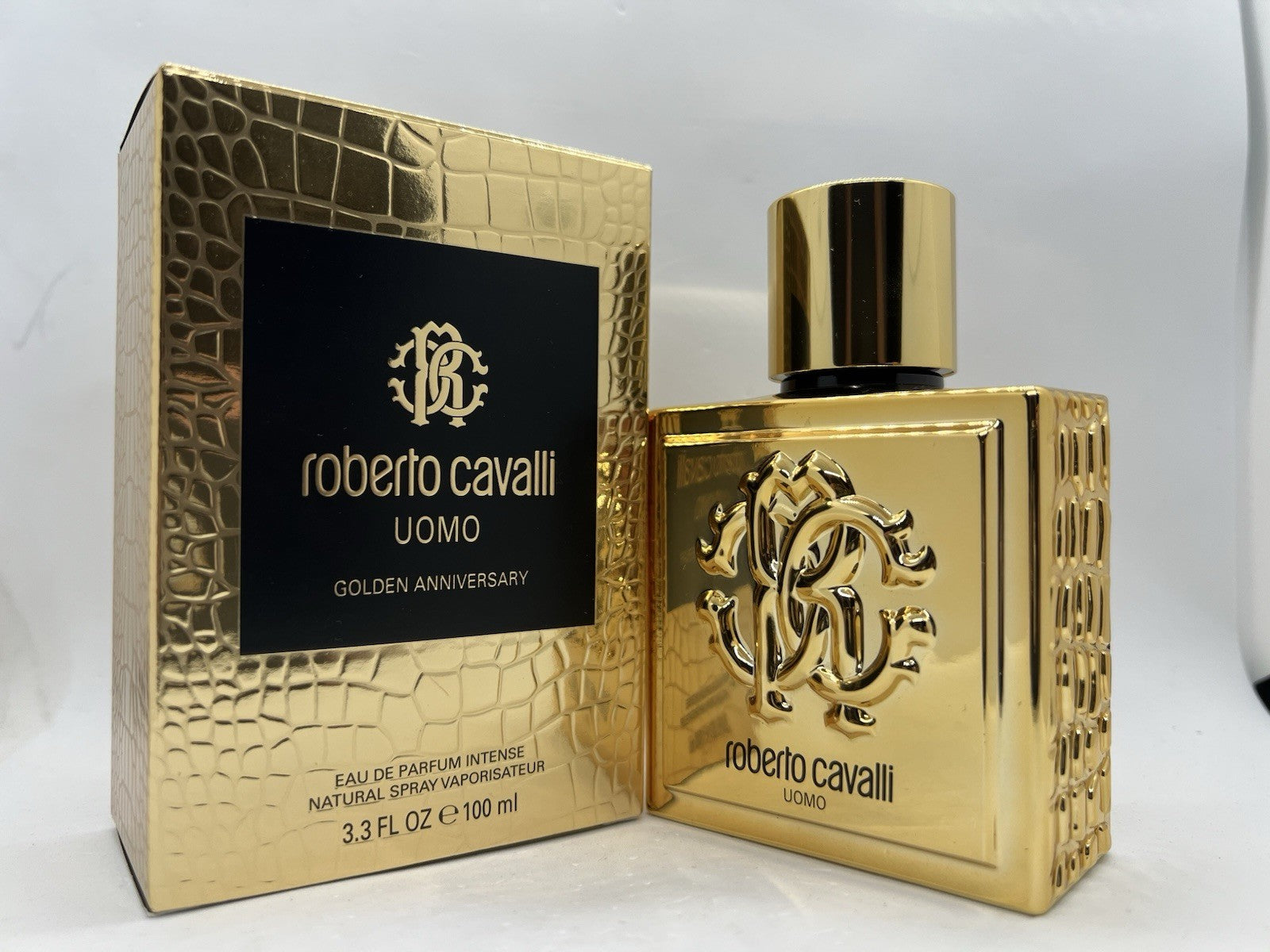 Roberto Cavalli Uomo Golden Anniversary EDP  Intense 100ml/3.4 Oz Open Box1