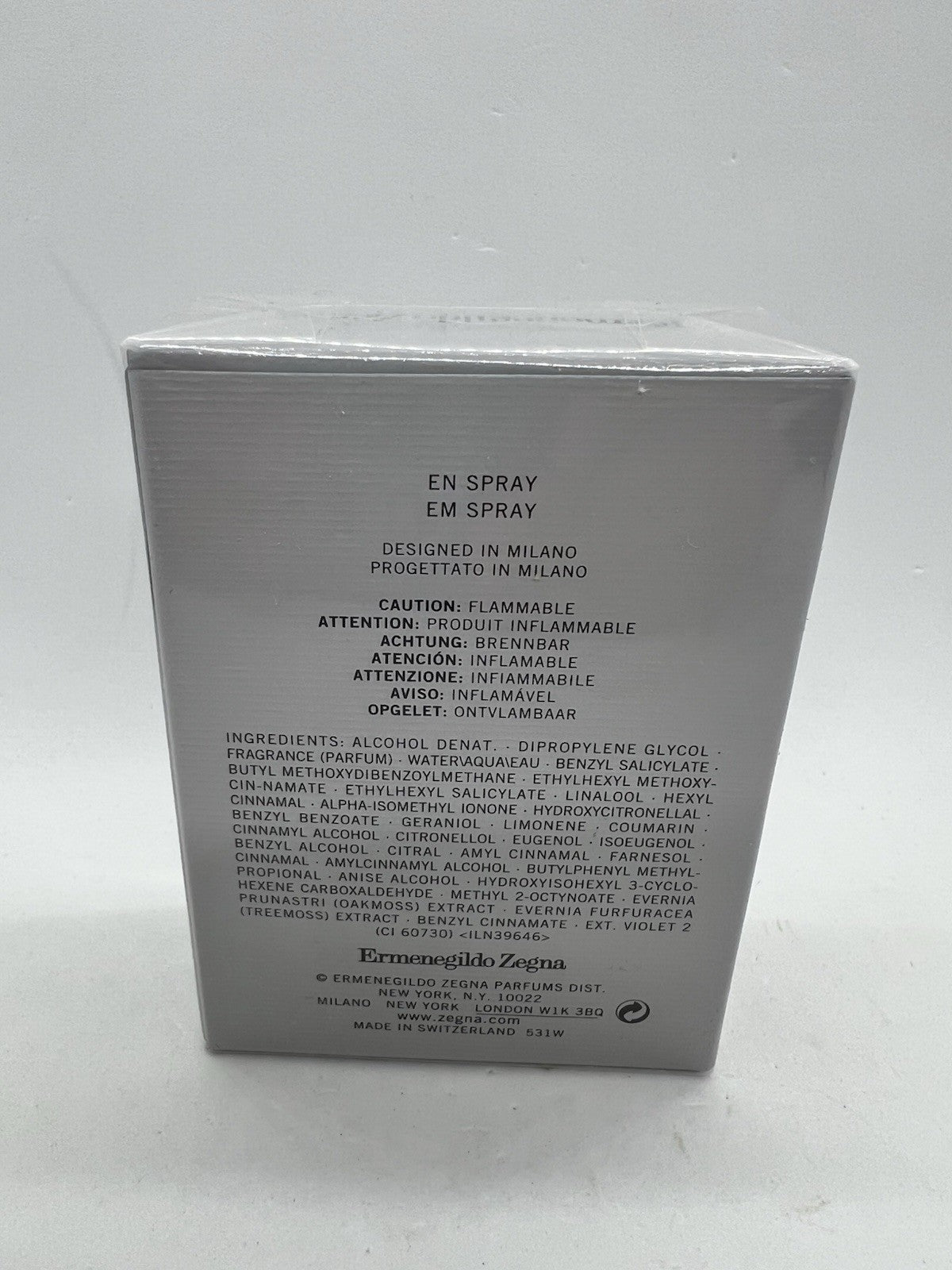 ZEGNA UOMO EDT Ermenegildo Zegna 30ml/1 Oz BNIB3