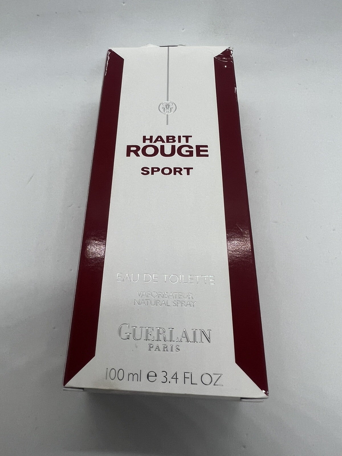 Guerlain Habit Rouge sport  Edt  3.4oz / 100ml Rare & Discontinued ( Open Box )4