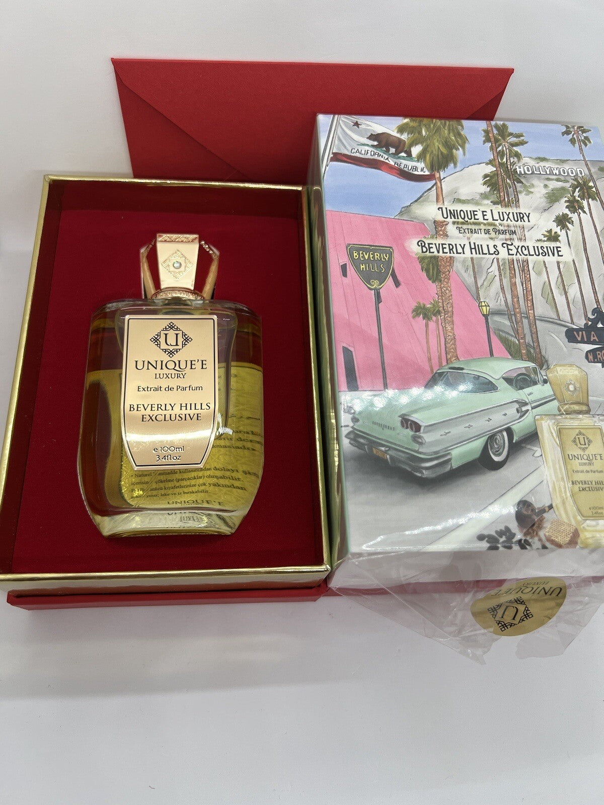 UNIQUE'E LUXURY BEVERLY HILLS EXCLUSIVE EXTRAIT DE PARFUM 100ML OPEN BOX SEE PIC2