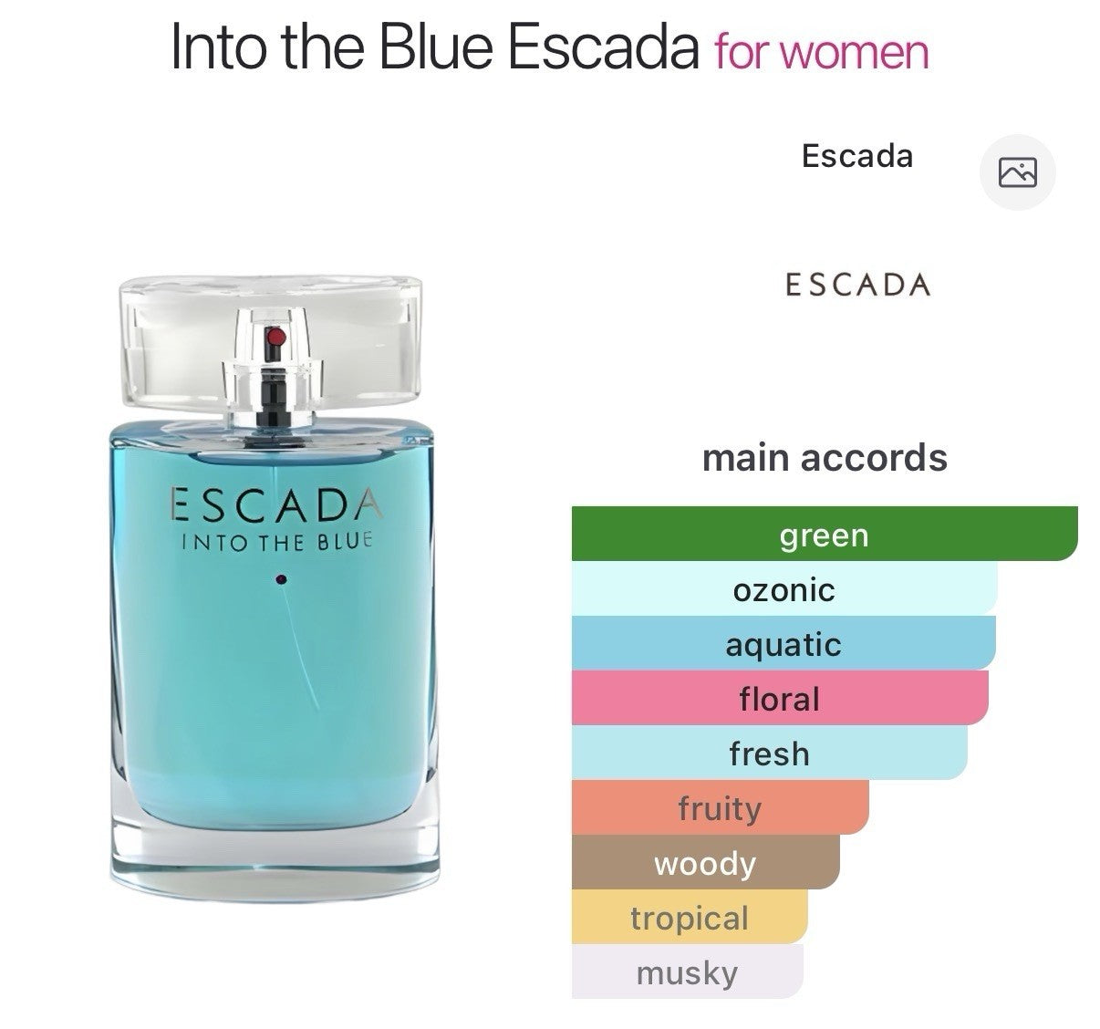 Escada Into The Blue Eau de Parfum Samples 2ml/0.06 OzX 25 = 50ml1
