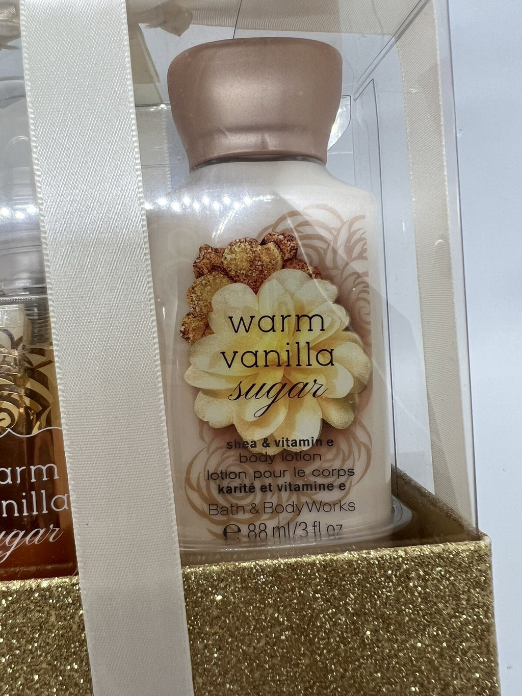 bath body works Warm Vanilla Sugar set (Body Lotion 88ml, Shower Gel 88ml, Mist)2