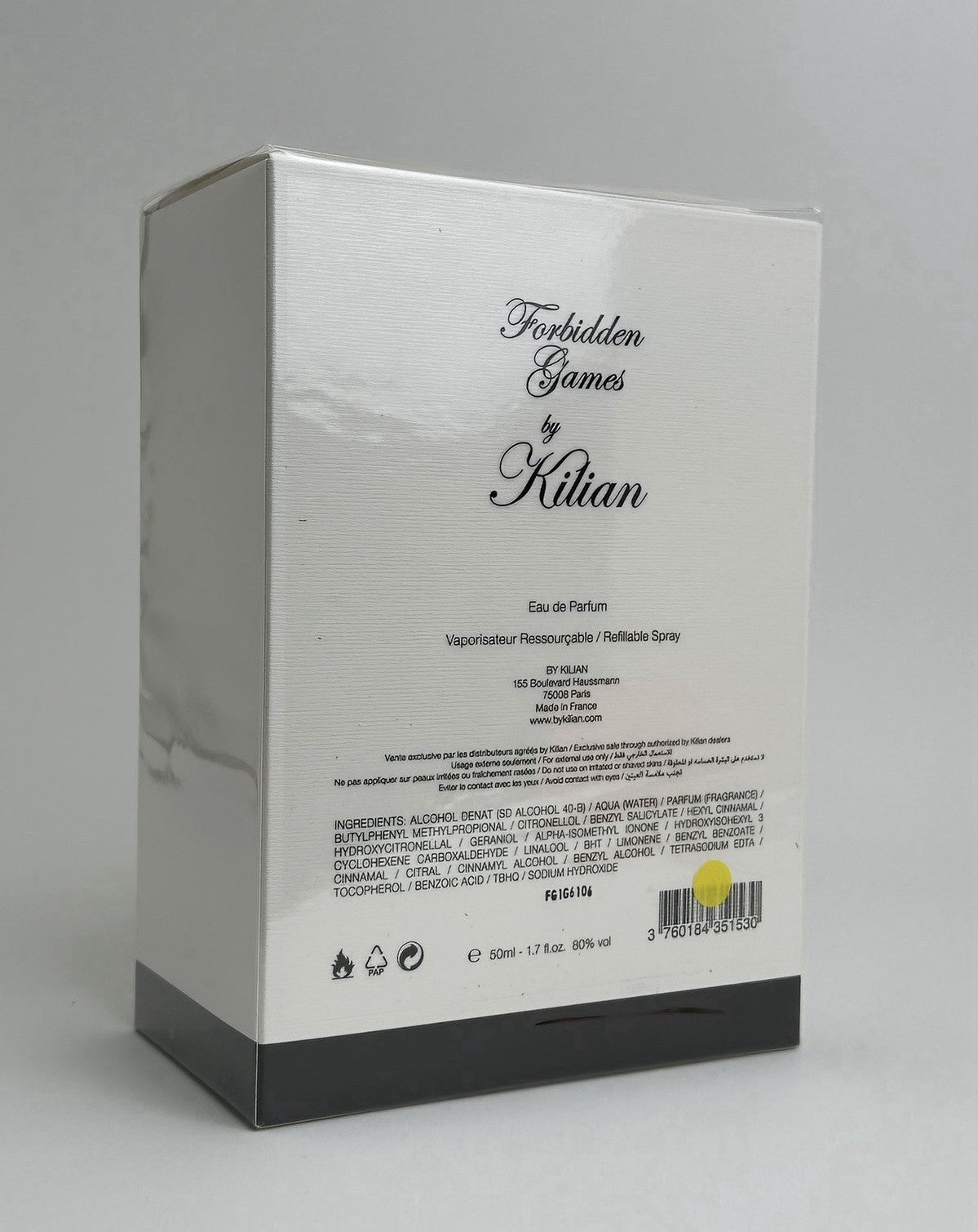 Kilian Forbidden Games 50ml/1.7oz (Discontinued & Rare) SEALED (With Clutch)1