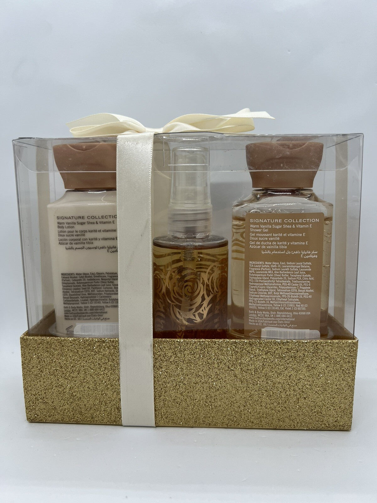 bath body works Warm Vanilla Sugar set (Body Lotion 88ml, Shower Gel 88ml, Mist)1