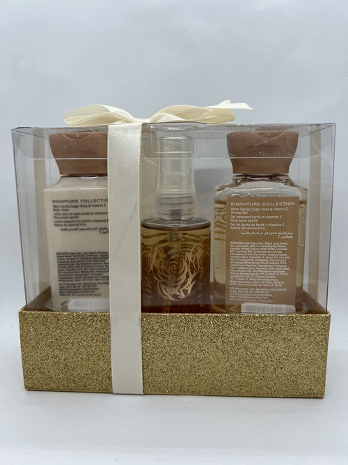 bath body works Warm Vanilla Sugar set (Body Lotion 88ml, Shower Gel 88ml, Mist)1