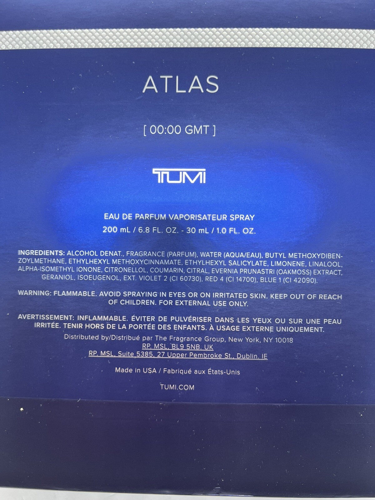 Atlas edp by Tumi - 2 Pc Gift Set 6.8 Oz/200ml+1oz/30ml8
