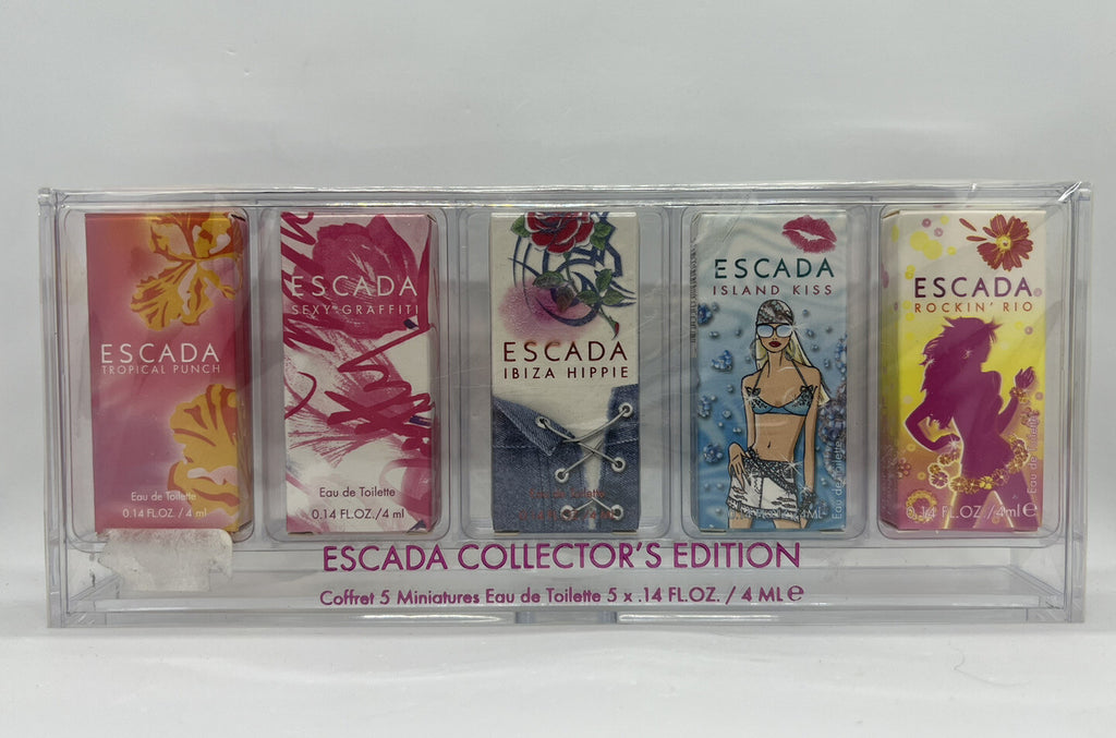 Escada Collector's Edition EDT Mini Splash 4ml/0.14 oz 5 pc Set In Box Rare Ones0