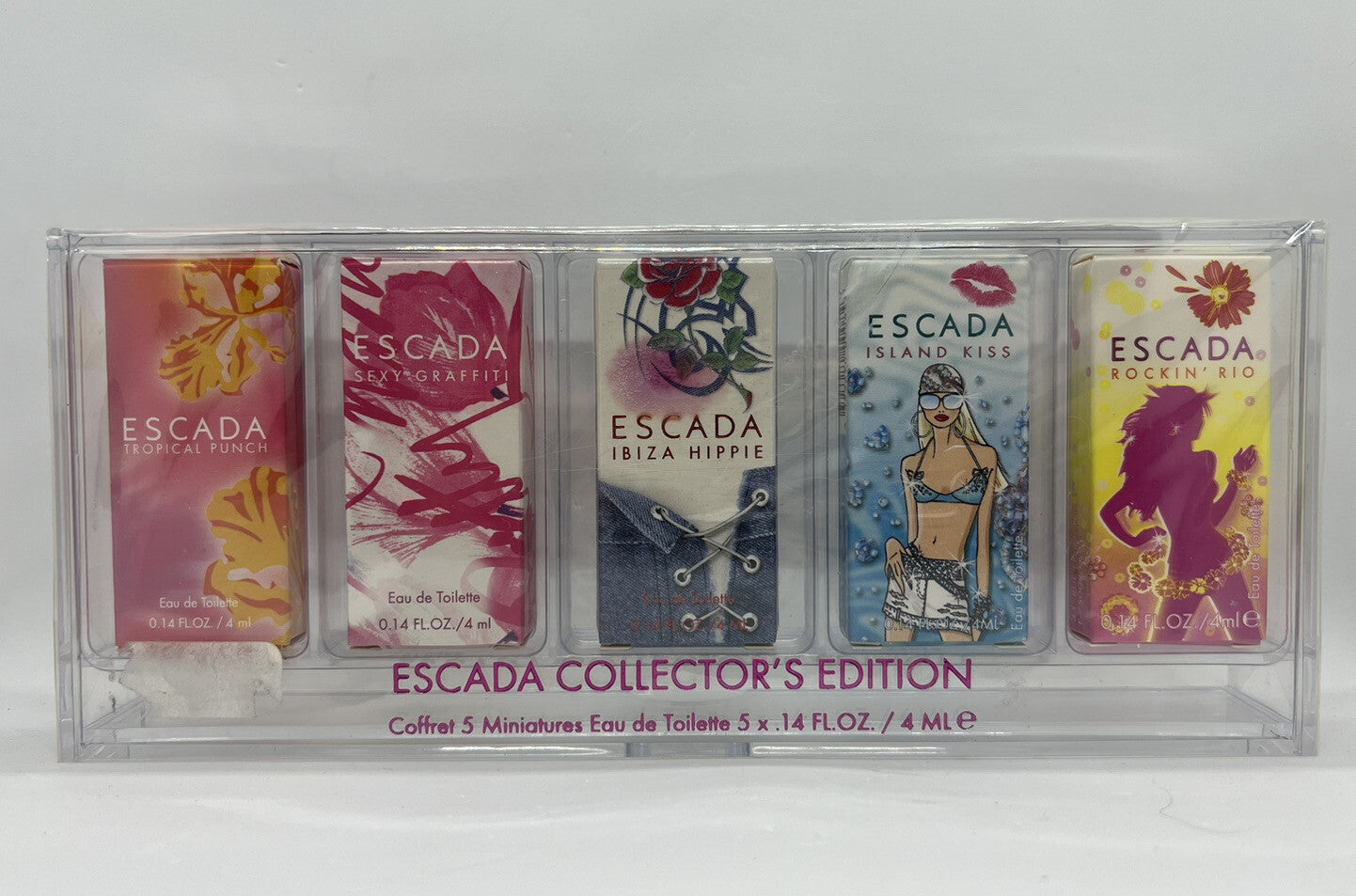 Escada Collector's Edition EDT Mini Splash 4ml/0.14 oz 5 pc Set In Box Rare Ones0