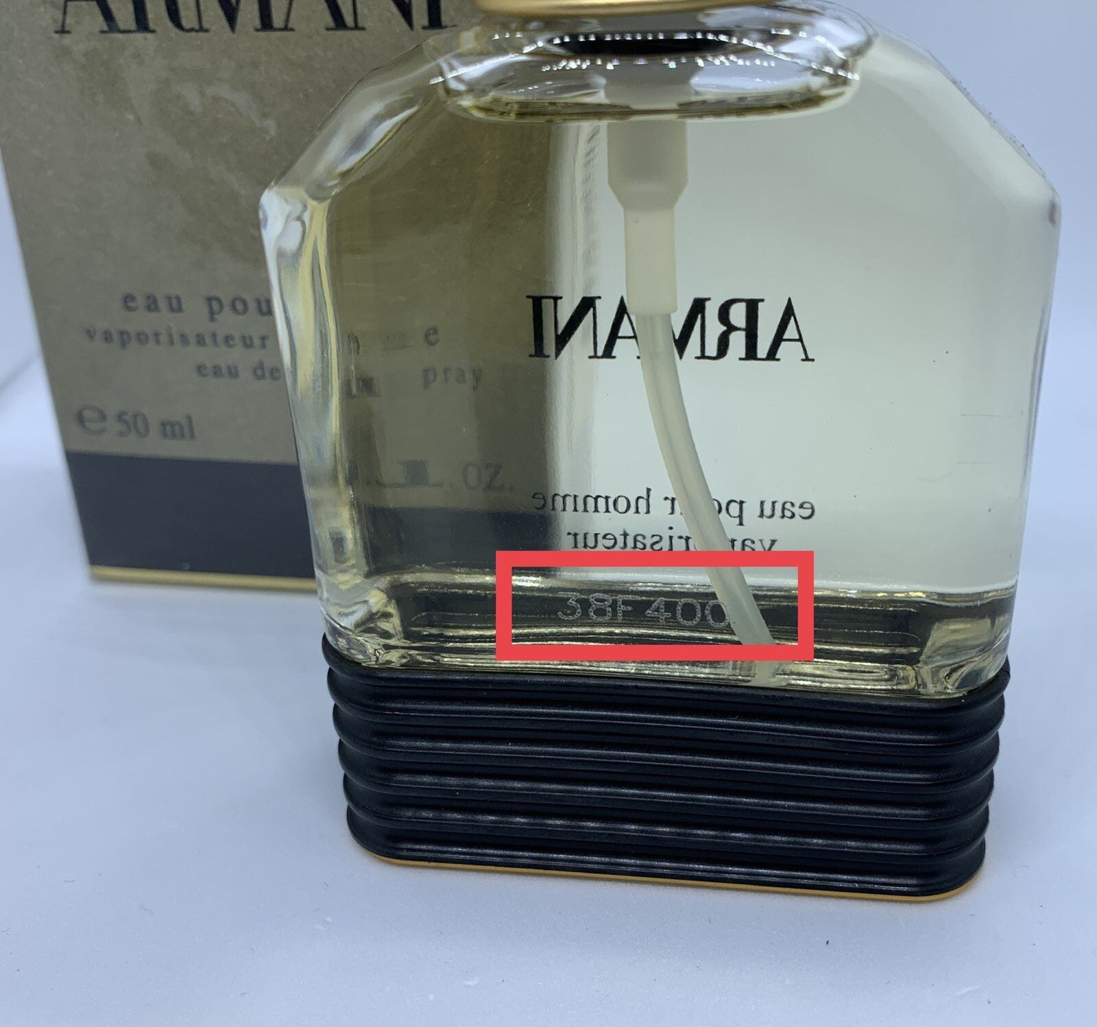ARMANI EAU POUR HOMME EDT 1.7OZ/50ML RARE Vintage (2009 Batch 38F400)2