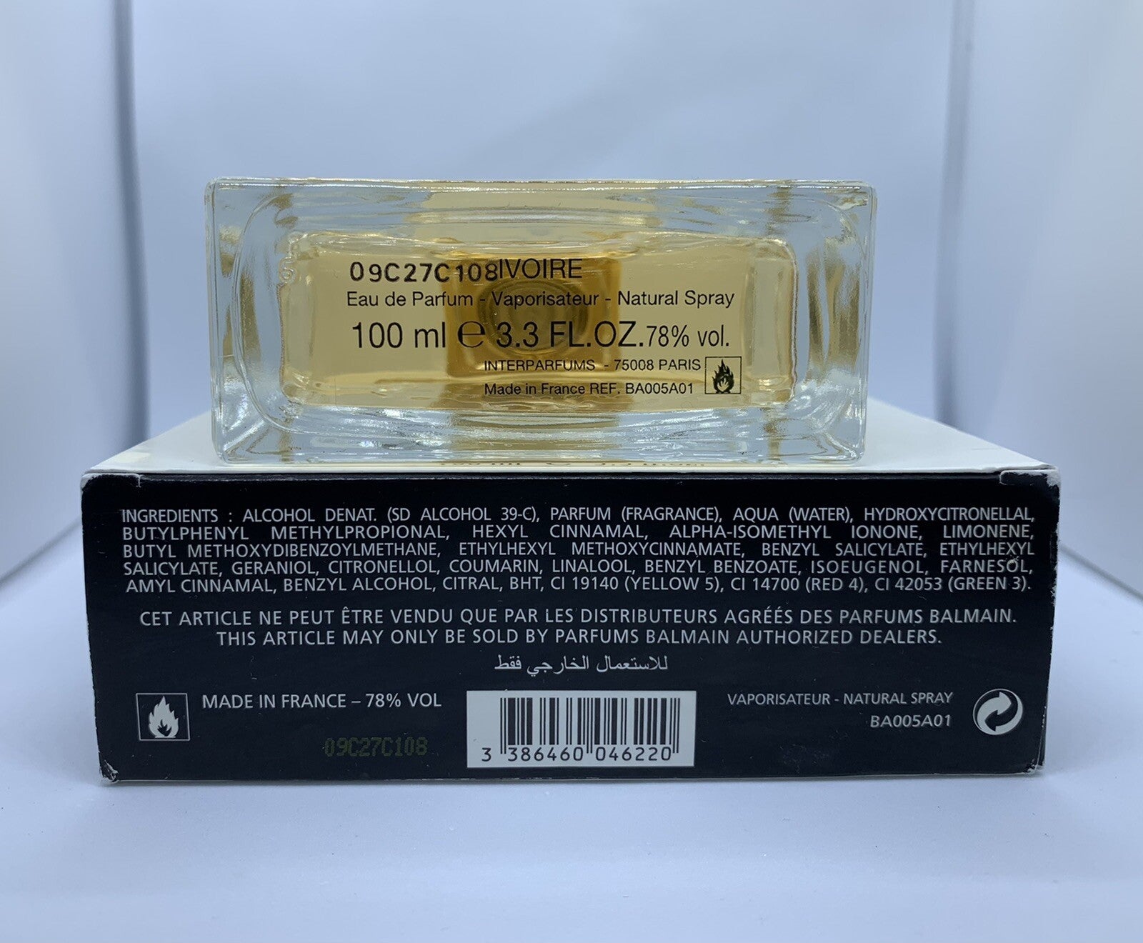 Ivoire Balmain Edp 100 ml/3.3oz Discontinued Rare 2012 First Batch Open Box3