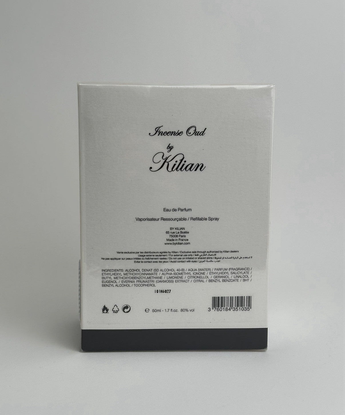 Incense Oud edp By Kilian 50ml/1.7 oz Discontinued (BNIB WITH COFFRET)2