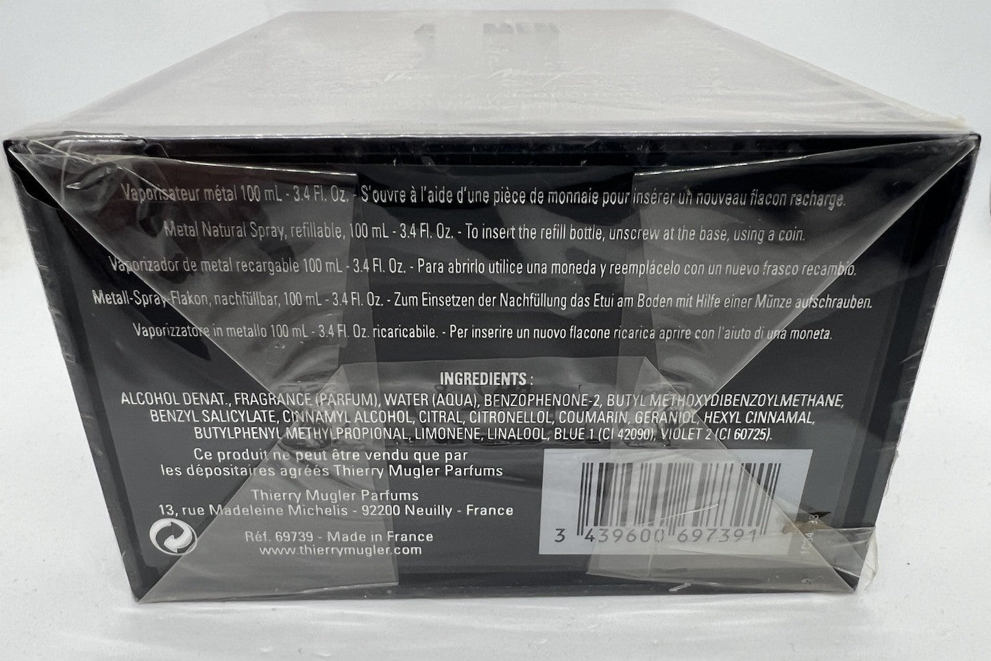 Thierry Mugler A*Men edt 100ml/3.4oz Edition Collector Silver Metal Flask (BNIB)4