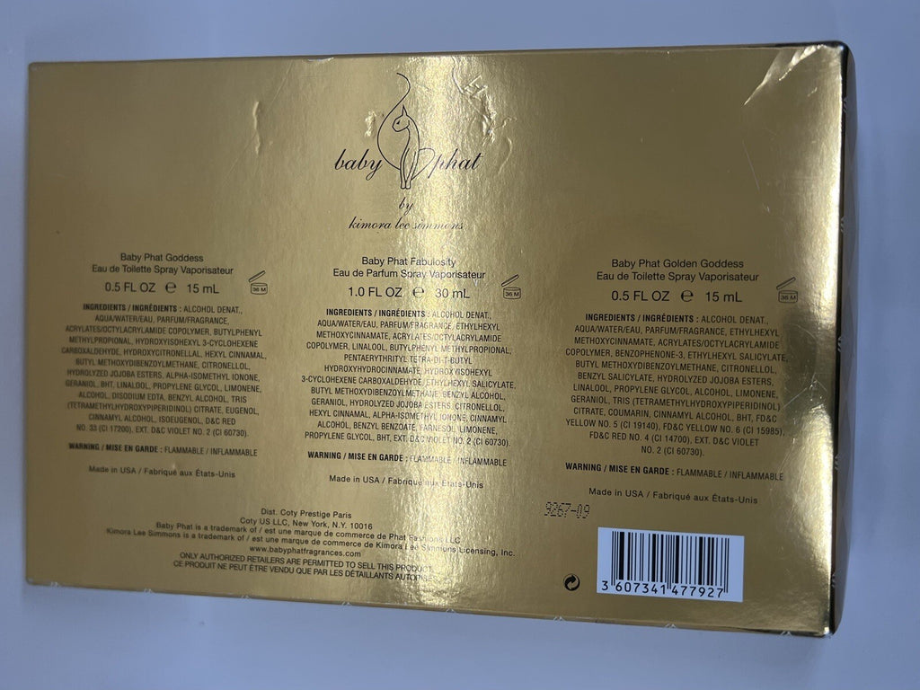 Baby Phat By Kimora Lee Simmons Gift Set (Goddess, Fabulously, Golden Goddess)6