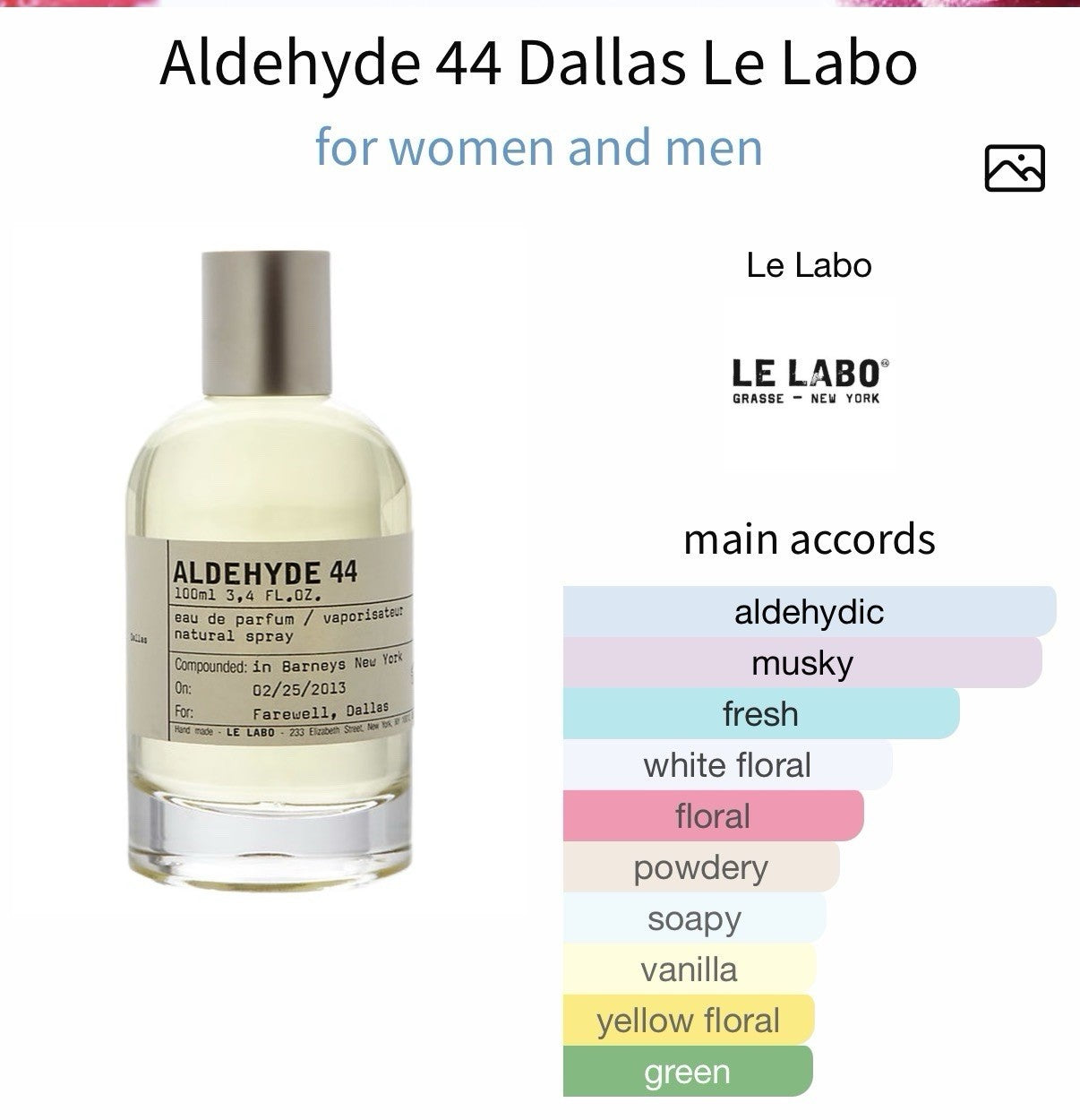 Le Labo Aldehyde 44 Dallas edp  1.7 Oz/ 50ml Tester No box See photos5